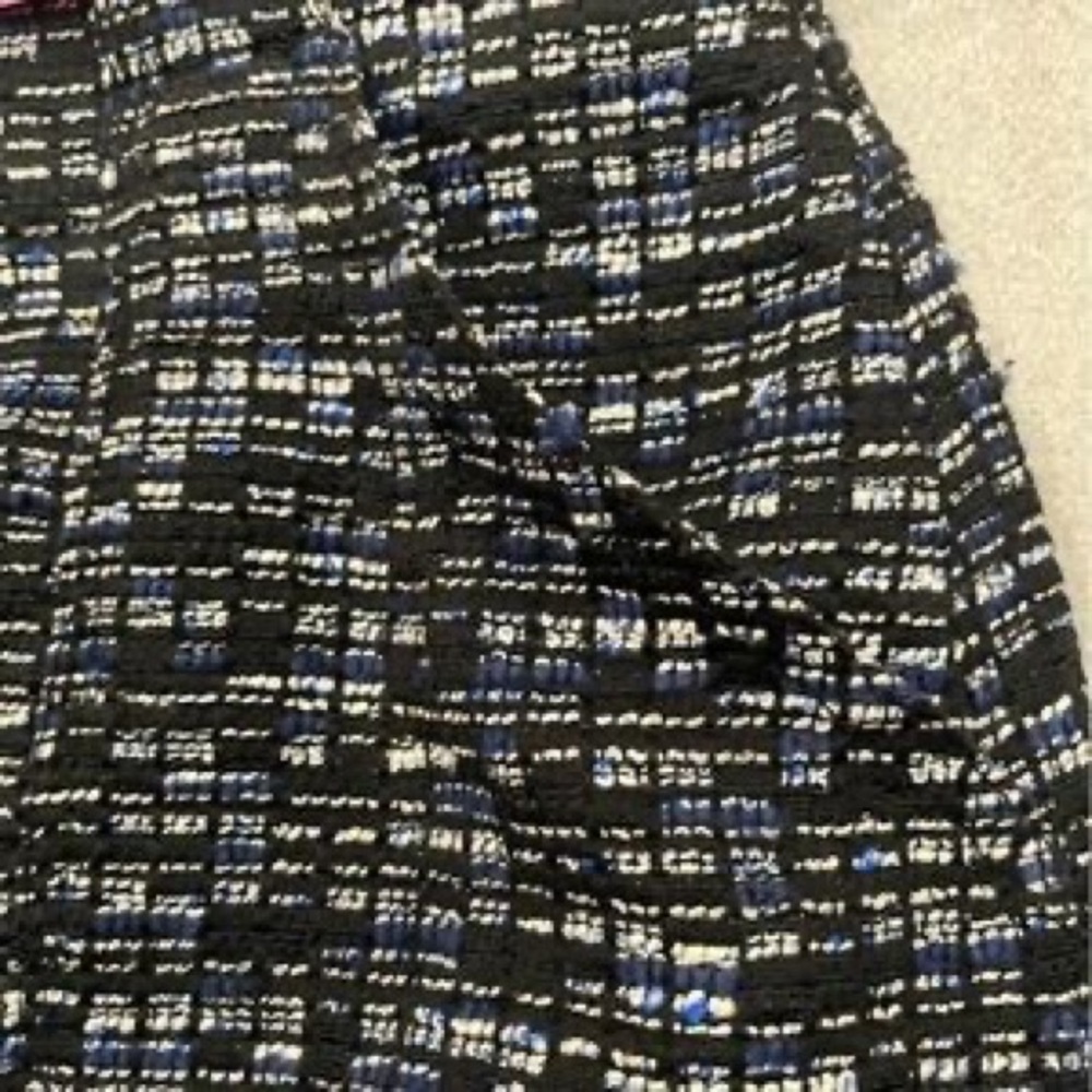 Classic Black Tweed Button-Front Mini Skirt - Picture 5 of 7